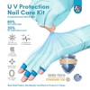 Saviland Pro 360° UV Defense System - UPF200+ Surgical Guard Gloves w/Tactical Tape for Gel Lamp Safety & Cuticle Repair. (Size: 1 Pair) - 3 of 4