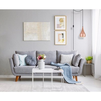 Honey Gold Aluminum Teardrop Pendant Light with Adjustable Cord