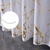 White and Gold Marble Shower Curtain, Glitter, Waterproof, Washable, 72x72 Inches - 4 of 4
