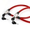 Unique Bargains Plastic Cover Steel Wire  Cable Lock 63cm Long w Keys Red 2 Pcs - 2 of 3