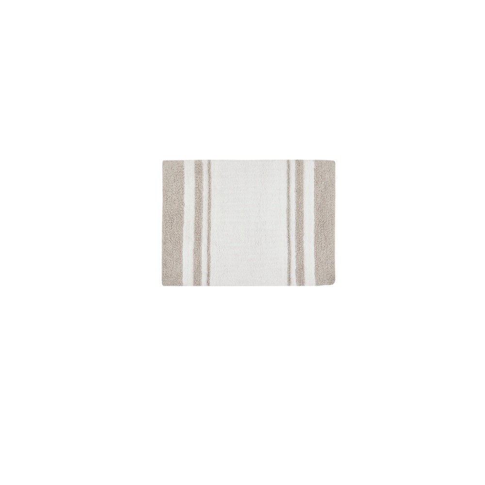 20inx30in Spa Cotton Reversible Bath Rug Taupe Brown