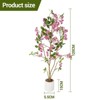 2Pack 4FT Artificial Bougainvillea Tree, Faux Flower Tree with Lifelike Leaves, Potted Fake Bougainvillea Tree for Home Living Room Decor - 3 of 4