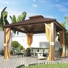 Erommy Hardtop Gazebo with Galvanized Steel Double Roof - 2 of 4