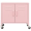 vidaXL Storage Cabinet Pink 23.6"x13.8"x22" Steel - 3 of 4