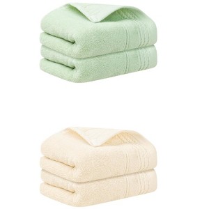 Unique Bargains Striped Pattern Soft Comfort Hand Towels for Bathroom Camp 4 Pcs 14" x 30" - 1 of 4