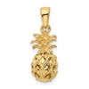 Black Bow Jewelry 14k Yellow Gold Small 3D Cutout Pineapple Pendant - 3 of 4