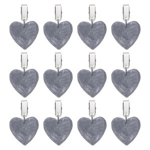 Unique Bargains Marble Heart Shape Tablecloth Weight Pendant Hooks 1.97" x 1.97" - 1 of 4
