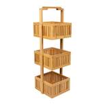 3 Tier Lohas Collection Deluxe Floor Caddy with Carry Handle Brown - Organize It All