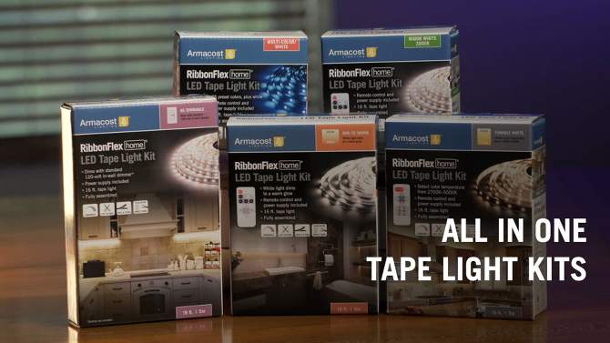 Armacost Lighting RibbonFlex Pro 12V White LED Strip Light Tape 60 LEDs/m Cabinet Lights, 2 of 3, play video
