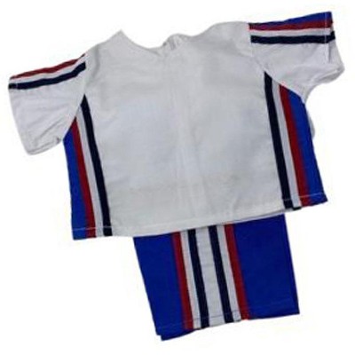 Doll Clothes Superstore Blue White Sport Set Fits Cabbage Patch Kid And 15-16 Inch Baby Dolls