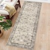 Indoor Soft Vintage Flower Area Rugs for Living Room Bedroom Washable Low Pile Non Slip Carpet Retro Distressed Rug Room Decor - 3 of 4