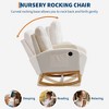 coucheta Classic Rocking Chair with Wood and High-Density Sponge, Durable and Cozy Rocking Armchair - 2 of 4