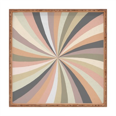 17" Wood Alisa Galitsyna Large Pastel Whirlwind Tray - society6