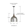 Capital Lighting Inglewood 1 - Light Pendant in  Grey Wash/Dark Pewter - 3 of 4