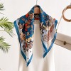 Anna-Kaci Women's Floral Print Satin Scarf with Elegant Design 27.5×27.5 Inches - 2 of 3