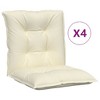 vidaXL Garden Lowback Chair Cushions 4 pcs Cream 39.4 in.x19.7 in.x2.8 in. Fabric - 2 of 4