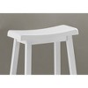 29" Saddle Seat Barstool White - EveryRoom: Wood Frame, Non-Upholstered, Fixed Height Counter Stool - 3 of 4