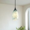 Dewdrop 4.7" Mini Glass Pendant Light, Brown White Marble Glass, Vintage Hanging Ceiling Lamp - 3 of 4