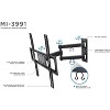 Mount-It! Full Motion TV Wall Mount | Swivel and Articulating Flat Screen TV Bracket for 26 - 55 in. | Arm Extension up to 17 in. | 77 Lbs. Capacity - 3 of 4