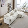 NicBex Modern 112.2" Chenille Sectional Sofa Modular L Shape Sofa Couch with Ottoman for Living Room Apartment - 3 of 4
