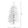 2ft. White Artificial Christmas Tree with 35 LED Lights & 72 Branches – Petite Seasonal Holiday X-Mas Accent - 2 of 4