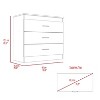NicBex 3 Drawers Dresser for Bedroom,Chest of Drawers with White Metal Handle,Modern Freestanding Dresser,Storage Dressers for Bedroom - 3 of 4
