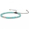 Hollywood Sensation Hollywood Sensation Gold Friendship Bracelet Handwoven with Turquoise Beads - image 3 of 4