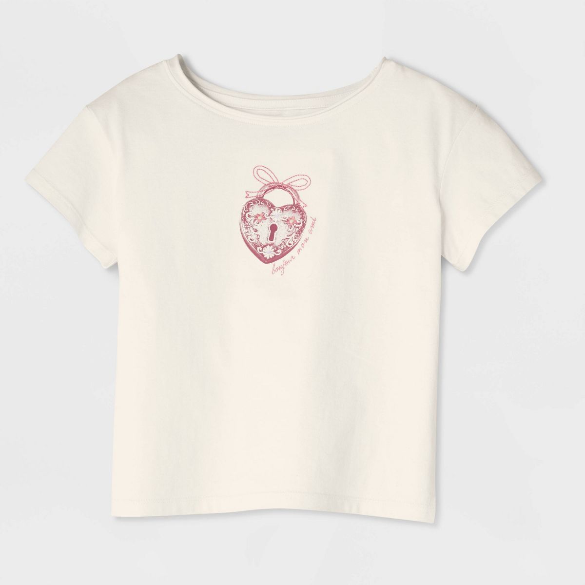 Girls' Short Sleeve Relaxed 100% Cotton Off the Shoulder Graphic T-Shirt - Cat & Jack™ - thumbnail 5
