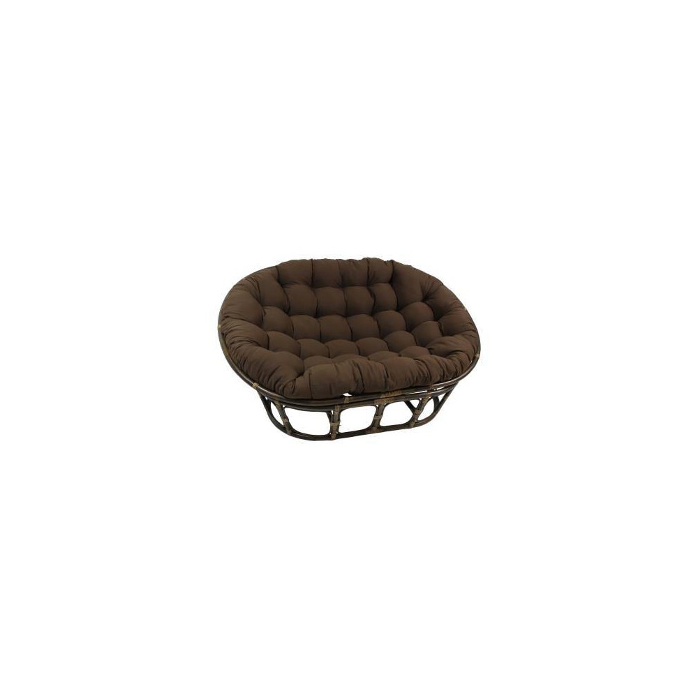 Photos - Chair 63"x45" Double Papasan with Twill Cushion Chocolate Brown - International