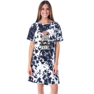 Harry Potter Womens' Dobby Is Free Character Nightgown Sleep Pajama Shirt Multicolored - 1 of 3