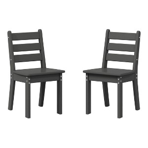 WestinTrends Treehouse Outdoor HDPE Kids Plastic Toddler Dining Chair (Set of Two) - 1 of 4