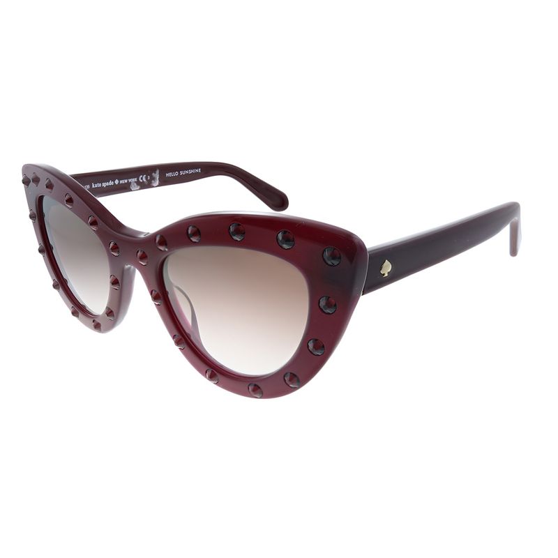 Kate Spade Luann/S S1K Womens Cat-Eye Sunglasses Burgundy Red Studs 50mm, 1 of 4