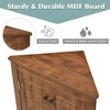NicBex Modern Triangle Bathroom Corner Cabinet with 3 Adjustable Shelves,Freestanding Storage Cabinet with Anti-Tipping Device for Bathroom - 3 of 4