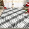 6'x9' Washable Modern Plaid Living Room Rugs, Geometric Checkered Soft Bedroom Carpet, Non Slip Large Dining Room Rugs, Black Grey - 2 of 4
