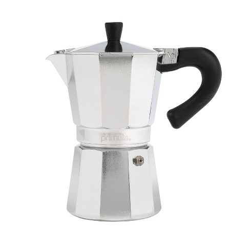 JoyJolt Italian Moka Pot 6-Cup Stovetop Aluminum Espresso Maker, Black