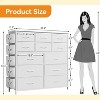 Dresser for Bedroom, Tall Storage Dresser with 12 Drawers & Side Pockets, Fabric Chests of Drawers Organizer - 3 of 4