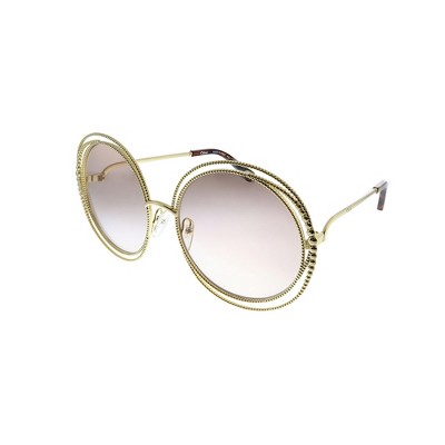 Chloe CE 114SC 722 Womens Round Sunglasses Gold 58mm