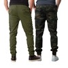 Galaxy By Harvic Men's Slim Fit Cotton Stretch Twill Cargo Joggers-2 Pack - 2 of 4