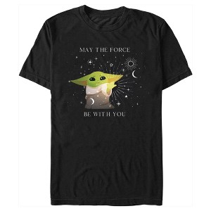 Men's Star Wars: The Mandalorian Grogu May the Force be With You Celestial T-Shirt - 1 of 4