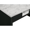 Okak 47.9IN Modern Office Desk with Marble Texture/Wood Grain, Computer Desk with 2 Storage Drawers, Standing Desk for Living Room, Study, Office - 4 of 4