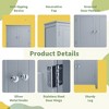 4-Door Storage Cabinet with Adjustable Shelves, MDF Frame, Anti-Tipping Design, and Easy Assembly for Bathroom, Office, or Living Room - 2 of 4