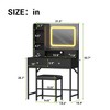 COZONY Makeup Vanity Desk with Lighted Mirror & Stool - Modern Dressing Table with 4 Drawers for Bedroom - 3 of 4