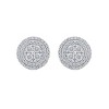 GILDED 1 ct t.w. Round Natural Diamond Studs Earrings in 925 Sterling Silver - 2 of 4