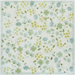 Martha Stewart Floral - MSRW189 - Indoor Power Loomed Machine Washable Skid-Resistant Rugs - 1 of 4