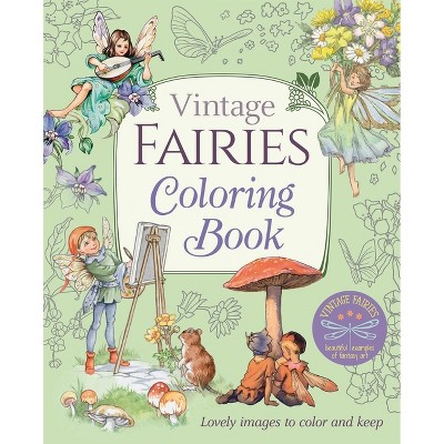Vintage Fairies Coloring Book - (Sirius Vintage Coloring) by  Margaret Tarrant (Paperback)