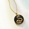 Ross-Simons Black Agate Snake Pendant Necklace in 18kt Gold Over Sterling Size 18 - 3 of 4
