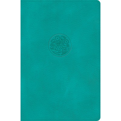 NASB Giant Print Reference Bible, Teal Leathertouch - by  Holman Bible Publishers (Leather Bound)