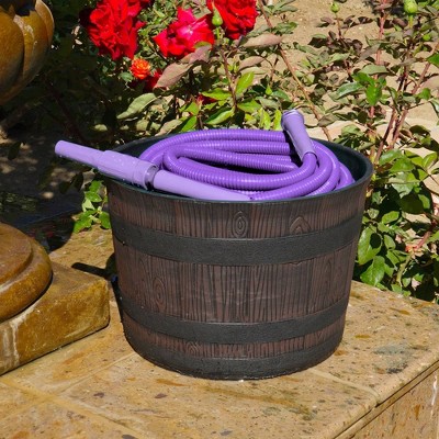 BERNINI 40&#39; No-Kink Lite Chroma Outdoor Metal Garden Hose with Purse Handle - Purple_4