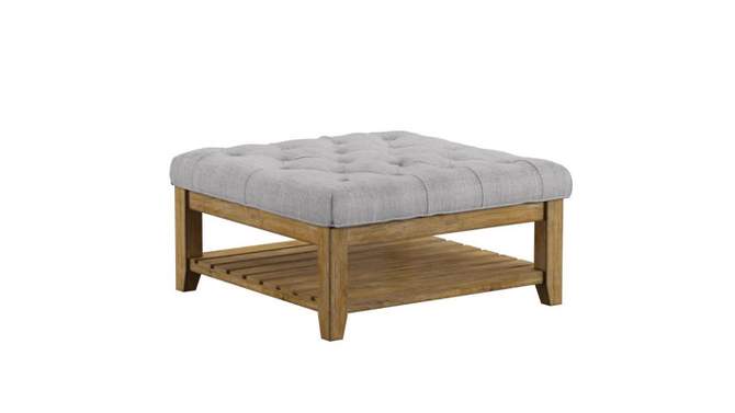 Southgate Natural Button Tufted Tapered Coffee Ottoman Smoke - Inspire Q, 2 of 8, play video
