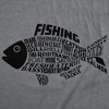 Mens Funny T Shirts Fish Made Of Text Sarcastic Fishing Graphic Novelty Tee For Men - Crazy Dog Men's T Shirt - 2 of 4
